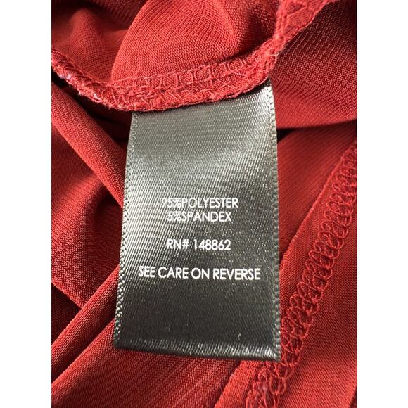 Torrid Plus Size 1X Scoop Neck Casual V Neck Tunic Top Red Short Sleeve Pullover - Picture 6 of 8